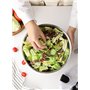 Peclio Grande essoreuse à salade en acier inoxydable 18/10 de 4,5 l avec couvercle transparent, fond antidérapant – Spinner à sa