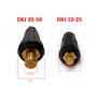 ELCAN Torche à souder TIG SR26V avec gâchette de 4 mètres avec connecteur 35-50 installé et connecteur 10-25 supplémentaires, pi