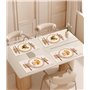 Tapis de Repas en Herbe Tissés à la Main aux Couleurs Primaires et Set Table Tissu en Coto