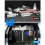 Filet Rangement pour Voiture 5PCS, 5 crochets,25 vis et 25 bouchons en plastique,Filet de Rangement de Coffre 36*18CM,Volume éle