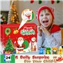 Chennyfun Calendrier de l'Avent de Noël 2024, Compte à Rebours Noël avec 24 Peluche Mignonnes, Décorations De Noël, Cadeaux d’An