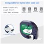 SHUOLEI Plastique Étiqueteuse Compatible avec Dymo Letratag Ruban 91201 S0721610 12mm x 4m Noir sur Blanc Recharge Ruban pour Dy