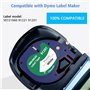 SHUOLEI Plastique Étiqueteuse Compatible avec Dymo Letratag Ruban 91201 S0721610 12mm x 4m Noir sur Blanc Recharge Ruban pour Dy