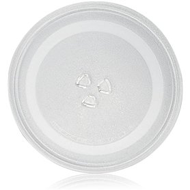 ADERTOS Plateau Micro Onde Universel 24.5cm Plateau pour Micro-ondes Plateau Tournant Universel en Verre Microwave Plate Turntab