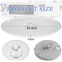 ADERTOS Plateau Micro Onde Universel 24.5cm Plateau pour Micro-ondes Plateau Tournant Universel en Verre Microwave Plate Turntab