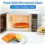 ADERTOS Plateau Micro Onde Universel 24.5cm Plateau pour Micro-ondes Plateau Tournant Universel en Verre Microwave Plate Turntab