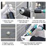 Cloueuse Rivet Gun avec 110 clous ronds,kits de pistolet à ongles en béton,Portable outil à ongles manuel en acier réglable à 5 