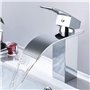 Robinet de Lavabo, Mitigeur d'Évier, Mitigeur Lavabo Chaude et Froide Réglable Robinet Lavabo, Robinetterie Salle de Bains de Sa