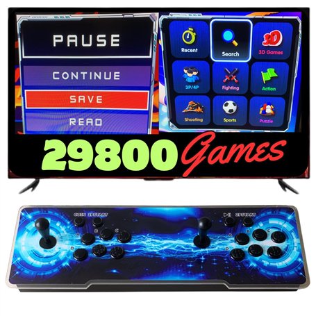 Console d'arcade avec 26800 Jeux rétro et Jeux 3D avec LED à Couleurs changeantes