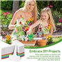Lot de 160 étiquettes pour plantes en plastique de qualité supérieure – 100 blanches + 60 x multicolores, étiquettes pour plante