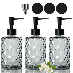 Omtofo 3 Pièces Distributeur Savon Noir