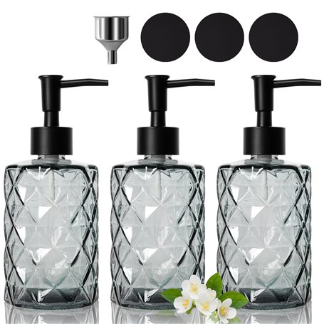 Omtofo 3 Pièces Distributeur Savon Noir