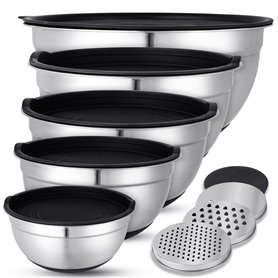 KUOGAS Lot de 5 Saladiers Avec Couvercle