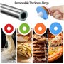 Rouleau à pâtisserie en acier inoxydable avec tapis de cuisson, épaisseur réglable avec anneau amovible, rouleau à pâtisserie en