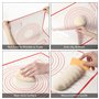 Rouleau à pâtisserie en acier inoxydable avec tapis de cuisson, épaisseur réglable avec anneau amovible, rouleau à pâtisserie en