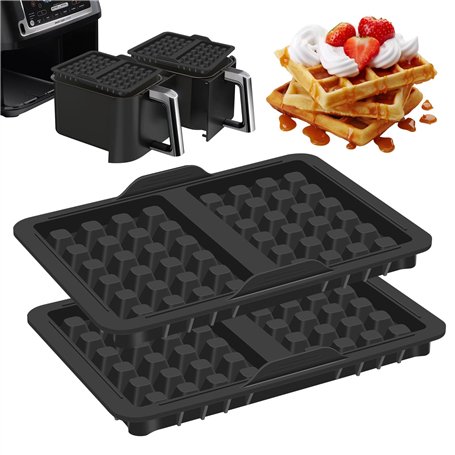 Accessoires pour Friteuse à Air Chaud - Lot de 2 Moules à Gaufres