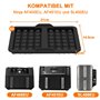 Accessoires pour Friteuse à Air Chaud - Lot de 2 Moules à Gaufres, Inclus Pince en Silicone et Pinceau à Huile pour Ninja Af400E