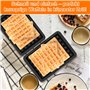 Accessoires pour Friteuse à Air Chaud - Lot de 2 Moules à Gaufres, Inclus Pince en Silicone et Pinceau à Huile pour Ninja Af400E