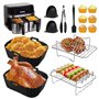 Accessoires pour friteuse à air chaud Russell Hobbs - 2 compartiments - 9 l - Moule en silicone - Accessoire pour friteuse à air