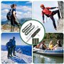 POFIBO Couverts de Camping 3PCS, 5 en 1 Vaisselle de Camping Pliable Couvert Randonnée en Acier Inoxydable Multifonction Couvert