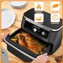 POFIBO Moule Silicone pour Ninja Foodi Flexdrawer 10,4 L AF500EU - 3PCS Réutilisable Airfryer Moule à Pâtisserie pour Ninja Flex