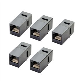 HJIAMA 5 pièces Coupleur RJ 45 Cat 6 Prise Ethernet