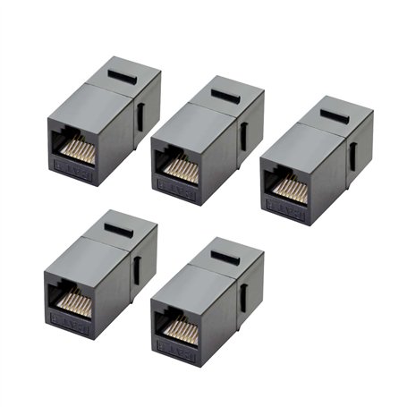 HJIAMA 5 pièces Coupleur RJ 45 Cat 6 Prise Ethernet