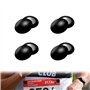 HJIAMA Aimants pour Numéro de Dossard 4 Paires de Boucle Magnétique Clips Ronds Noirs Clips Magnétiques pour Marathon Fermement