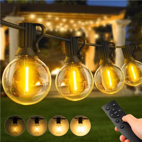 Warlisou 15M Guirlande Lumineuse Exterieure avec Télécommande