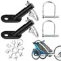 DIKEBAO Lot de 2 connecteurs d'attelage de remorque de vélo avec 4 Broches de coupleur pour remorque de vélo