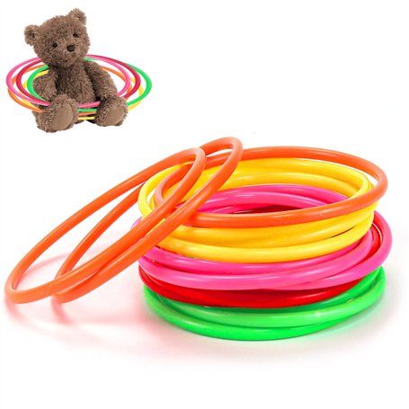 NAROSEBE 15 Pcs Anneaux Plastique pour Jeux