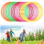 NAROSEBE 15 Pcs Anneaux Plastique pour Jeux, Anneaux de Lancer 14,5 cm, Anneaux Jeux Enfants, Jeux d'Anneaux Extérieur, Petit Ce