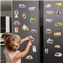 Little World Grand Lot de 24 aimants de réfrigérateur en Mousse pour Enfants de 1 an – Aimants d'apprentissage pour bébé – Aiman