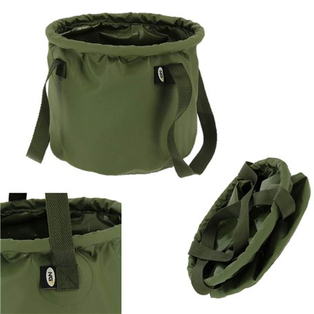 NGT Seau de pêche à la carpe en PVC imperméable pliable idéal pour décrocher 7 l