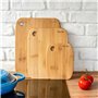 Planche à Découper en Bois de Bambou 3 Tailles – Ensemble de Planches à Découper en Bamboo – Plateau de Service pour Pain Fromag