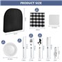LANSKYLAN 13 Pcs Vaisselle Pique Nique Portable Kit Vaisselle Camping 2 Personnes Couverts Camping Inox Ensemble de Vaisselle d'