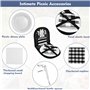 LANSKYLAN 13 Pcs Vaisselle Pique Nique Portable Kit Vaisselle Camping 2 Personnes Couverts Camping Inox Ensemble de Vaisselle d'