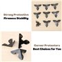 Lot de 8 protections d'angle de style antique avec vis, protection de coin d'armoire, protection de bord pour boîtier en bois, s