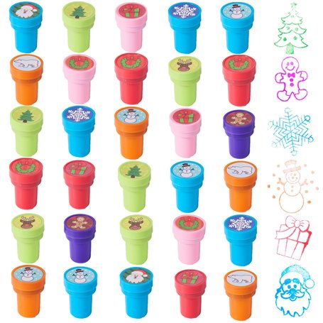 THE TWIDDLERS 36 Tampons Auto-Encreurs de Noël pour Enfants - Calendrier de l'Avent
