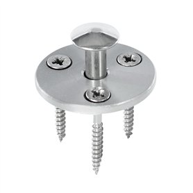 Piton Douille Rétractable + 3 Vis | pour Fixation bâche Couverture de Piscine sur Plage Bois | Alu/INOX | Unité - POOLCO