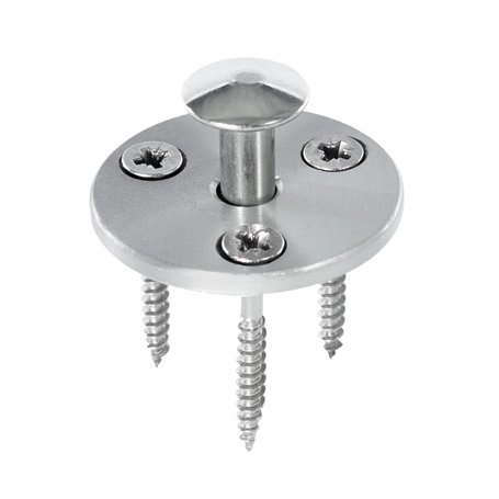 Piton Douille Rétractable + 3 Vis | pour Fixation bâche Couverture de Piscine sur Plage Bois | Alu/INOX | Unité - POOLCO