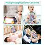 Zawaer Jouets Montessori, Jouet Miroir Bebe eveil 0-9 Mois,Miroir bébé Pliable, Motif Noir et Blanc très contrasté, avec Livre e