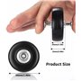Roue Valise en Caoutchouc de 50x18mm avec Rondelles