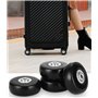 Roulette Valise, Roue Valise en Caoutchouc de 50x18mm avec Rondelles, Clés Et Vis, Roue Valise Universelle pour Bagages Pouvant 