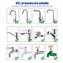 ROOBZE Combinaison longue et courte Douchette Robinet Cuisine 2 Pièces Rallonge Robinet Cuisine robinet pivotant à 360 ° tête de