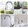 ROOBZE Combinaison longue et courte Douchette Robinet Cuisine 2 Pièces Rallonge Robinet Cuisine robinet pivotant à 360 ° tête de