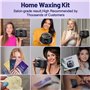 Chauffe Cire Epilation aves LED Écran, Appareil a Cire avec 400g Epilation Perle, 30 Spatules, D'épilation à Domicile Kit Pour T