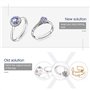 QIYILE Ajusteur de taille de bague, 4 pièces invisibles réducteurs d'anneaux lâches transparents pour s'adapter à presque n'impo