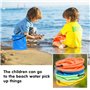 4 seaux Pliables pour Adulte - 2 l - Petit Seau coloré - Multifonctionnel - pour Le Camping, la pêche, la Plage
