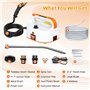 2500W Nettoyeur Vapeur, Nettoyeur Vapeur pour Canapé, Conception Sans Réservoir d'eau avec Tuyau d'aspiration 1,1M, avec 3 Têtes